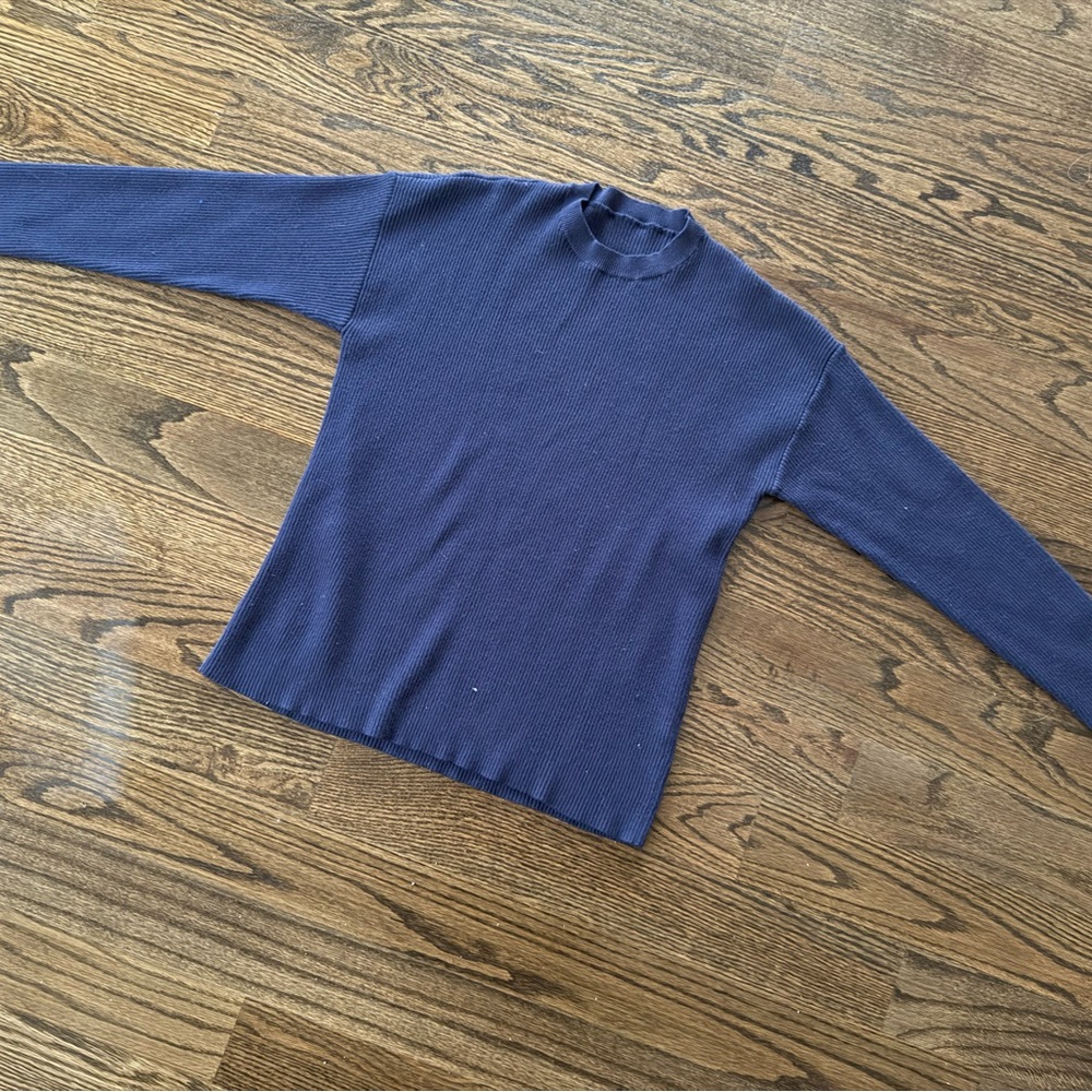Women’s Blue Long Sleeve Knit Sweater * Barley Worn